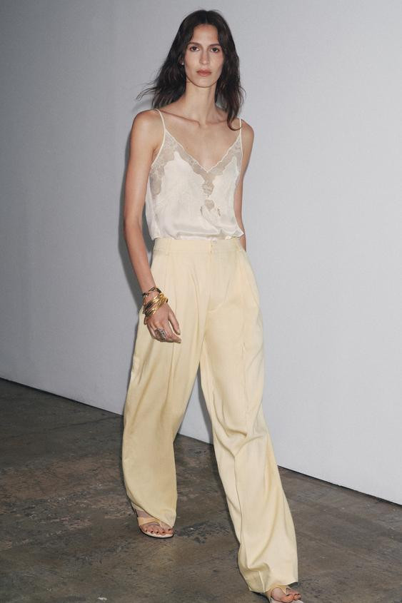 ZW COLLECTION LACE CAMISOLE TOP | Zara UK