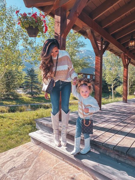 Fall Outfit, Boots, Western Boots, Cowboy Boots, Cowgirl Boots, Sweater, Fall, Mommy and Me, Toddler Cowgirl Boots, Toddler Outfits, Louis Vuitton Sac Plat, Sophia Gemma, Emily Ann Gemma 

#LTKSeasonal