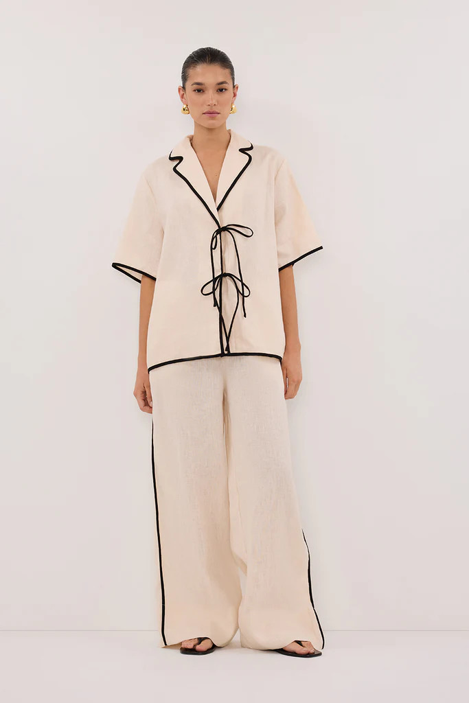 VON CREAM LINEN SHIRT | DISSH