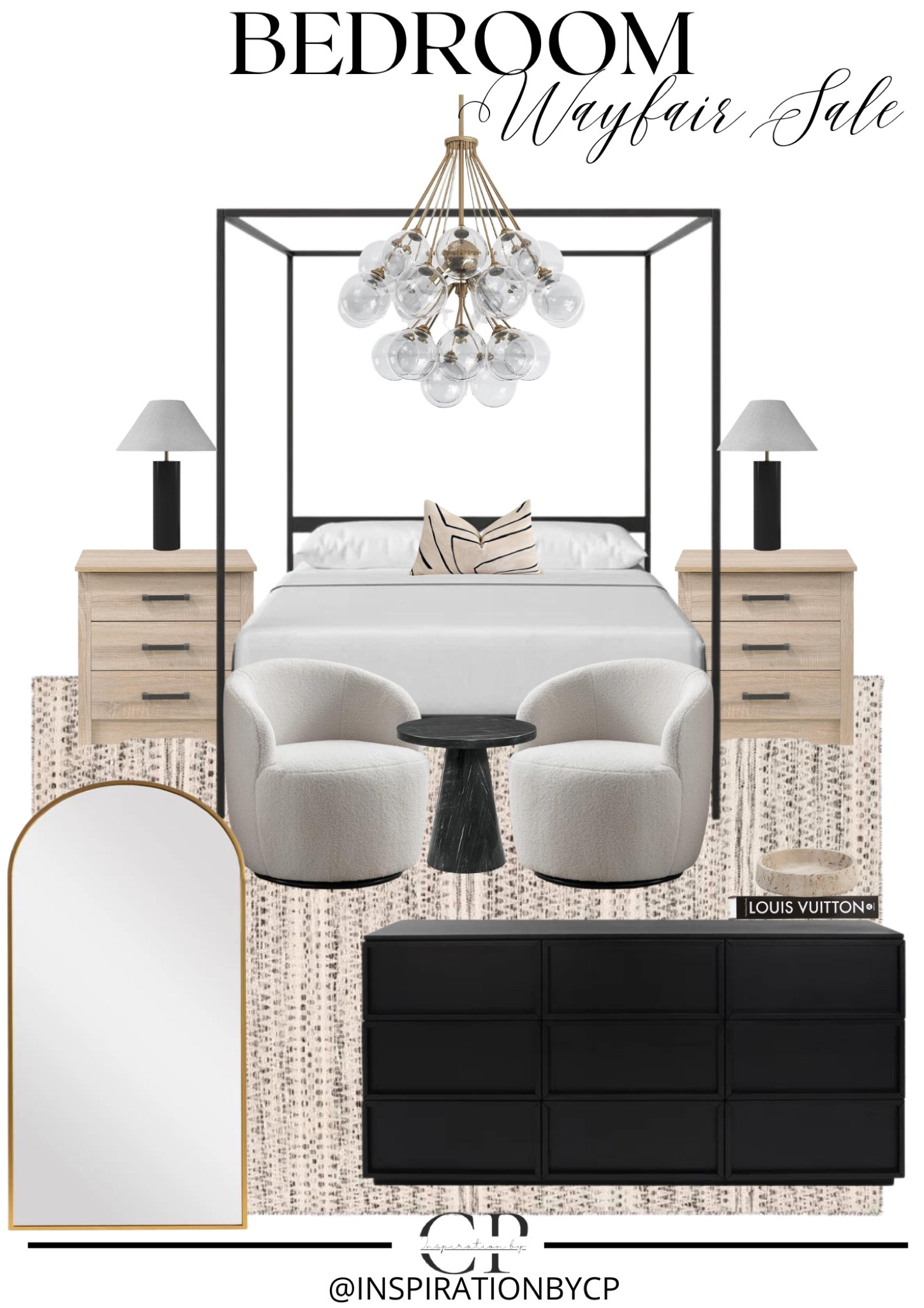 Bedroom Inspiration
Bedroom, bedroom furniture, living room chair, console table, sideboard, accent chair, swivel chair, nightstand styling, marble table, sectional, modern bedroom, affordable couch, home decor, modern home, abstract wall art, area rugs, home decor on a budget, modern organic, wayfair sale, all modern sale, cheap home decor, furniture sale living room lighting, joss and main sale, RH inspired, budget friendly, black dresser, modern dresser, nightstand, table lamp, floor mirror, arched mirror, wayfair home, Memorial Day clearance

#LTKsalealert #LTKFind #LTKhome