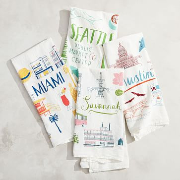Claudia Pearson City Tea Towels | West Elm (US)