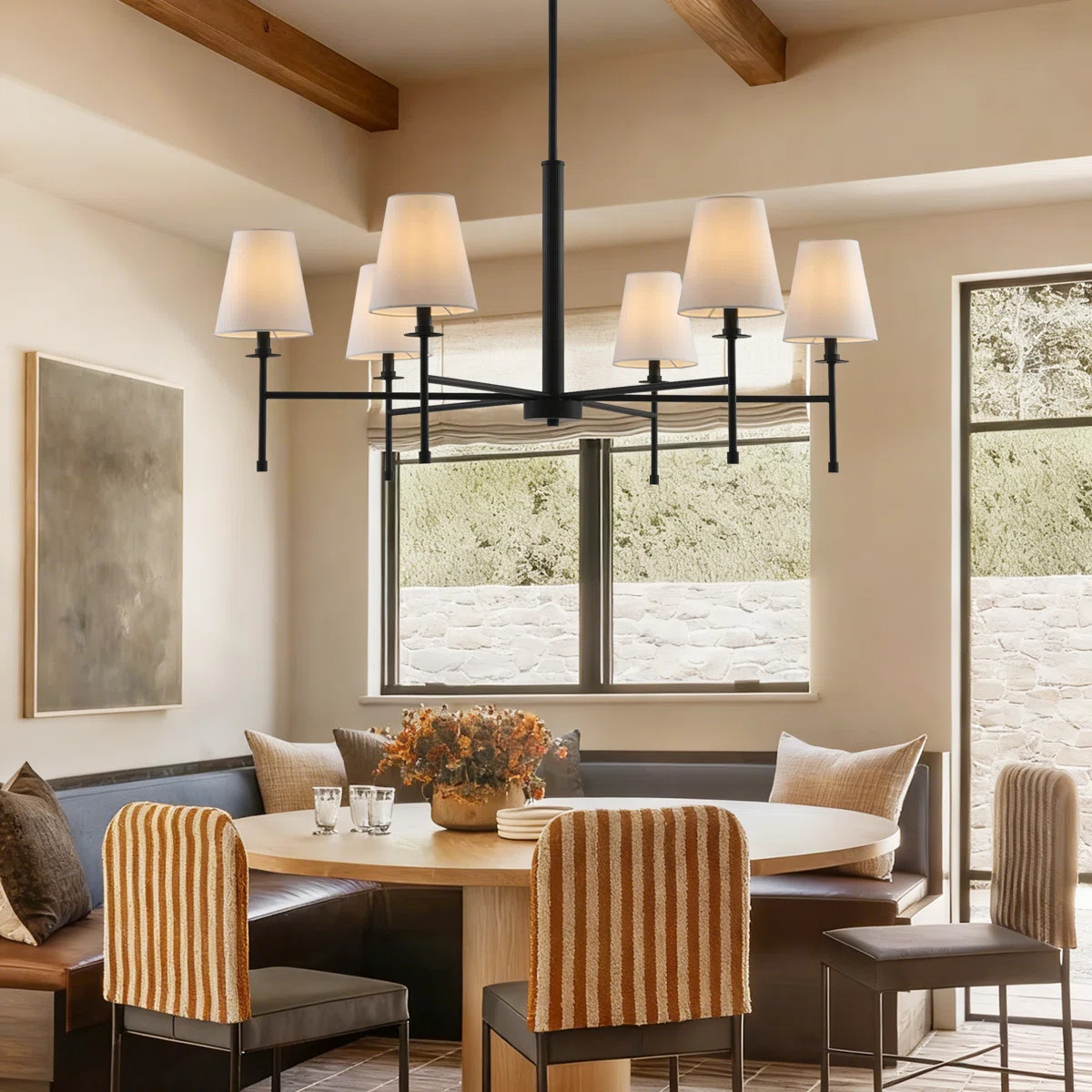 Modern 6-Light Chandelier with Shades | Birch Lane