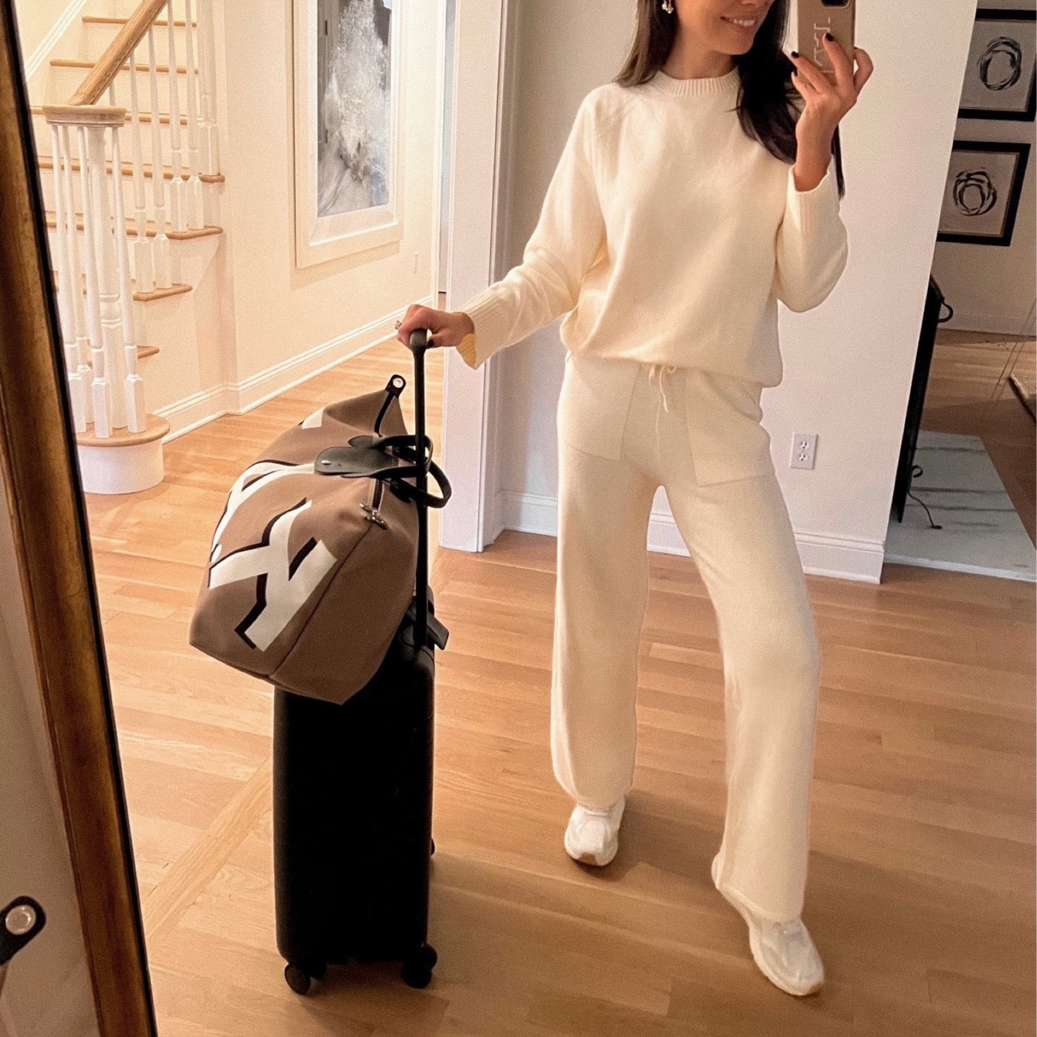 Ivory jogger set, travel outfit, set is old from Walmart similar below! 

#LTKootd #LTKSeasonal #LTKTravel
