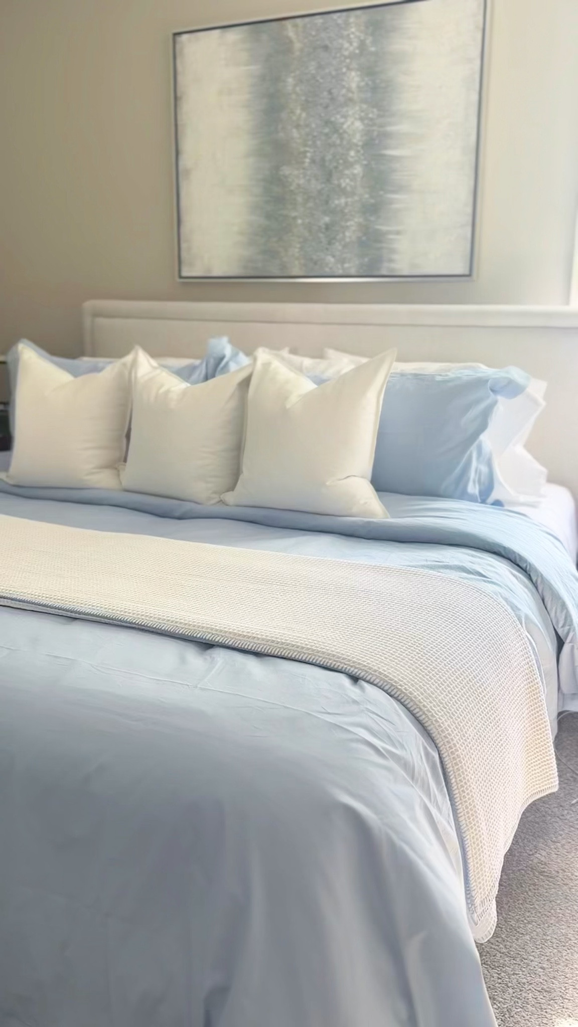 Our bedding is currently on sale! 

We’ve been wanting to get Boll & Branch bedding for so long and finally bit the bullet during their summer sale and I couldn’t be happier! We went with the color hydrangea for the percale duvet set and white for the sheets. 

We purchased the percale sheets and they’ve grown on me, but I still would highly recommend the signature sheet set - they’re just so unbelievably soft. You really can’t go wrong with their bedding though! 

We also added on this waffle throw blanket with stitching that matches our bedding which is just gorgeous! 

So as not to blue wash our room, I picked up some white throw pillows and pillow cases from Amazon as well. We have a lot of pillows but I love the way it turned out!

#LTKSaleAlert #LTKHome