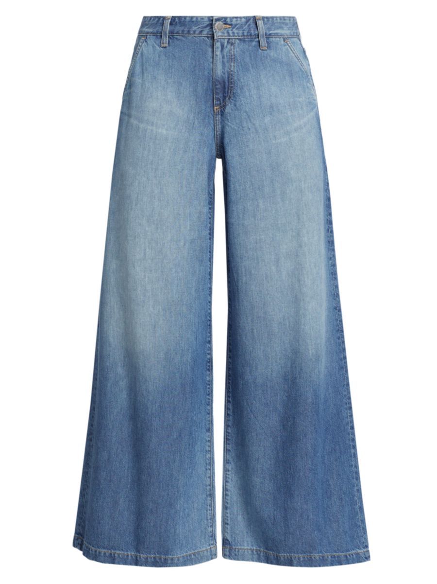 Stella Low-Rise Denim Palazzo Pants | Saks Fifth Avenue