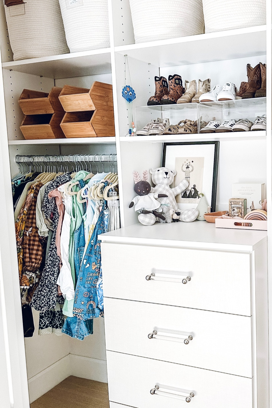 Closet organization✨ The Container Store Acrylic Organizer Shelf. The Container Store Stacking Bamboo Bin. Nordstrom Super-Star Low Top Sneaker.

#LTKhome #LTKkids #LTKfamily
