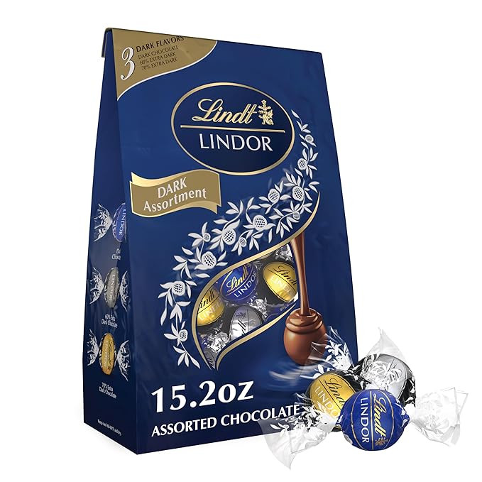Lindt LINDOR Assorted Dark Chocolate Candy Truffles, Assorted Chocolate with Smooth, Melting Truf... | Amazon (US)
