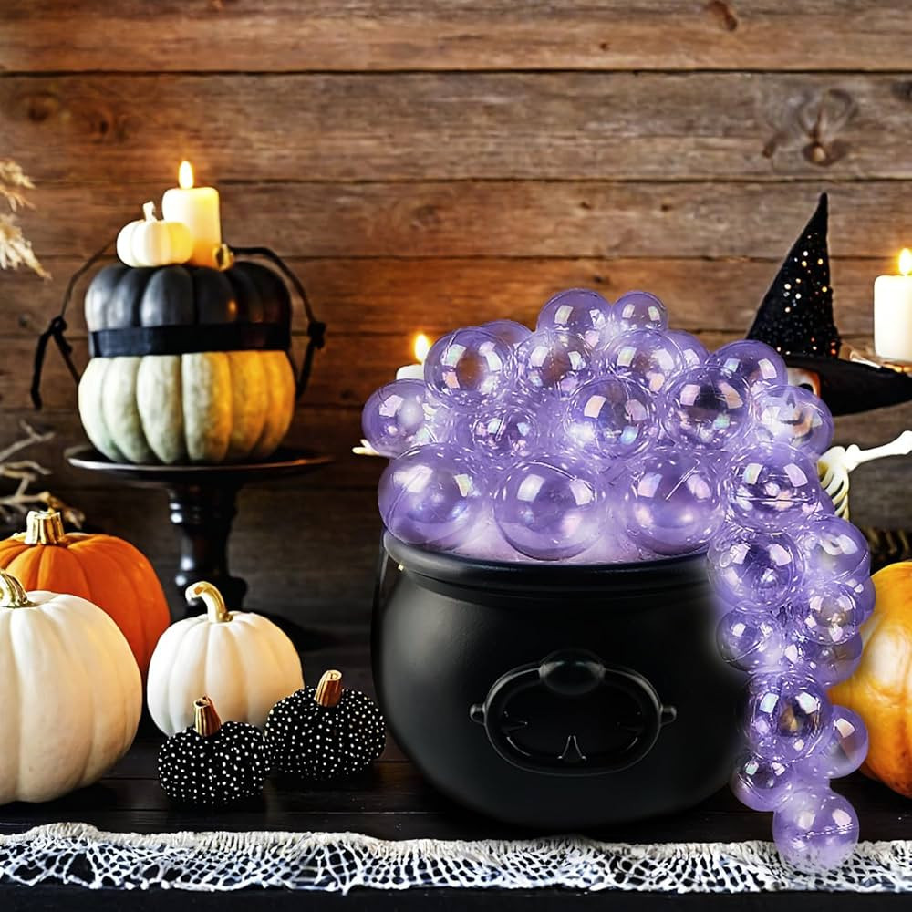Glowing Witch's Cauldron Set, Easy DIY Light-Up Bubbling Cauldron With Clear Ornaments, Halloween... | Amazon (US)