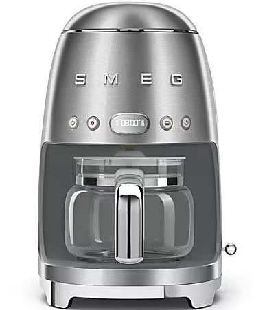 Smeg 50's Retro Style Aesthetic Drip Filter 10-Cup Silver Coffee Maker - Silver | Dillard's