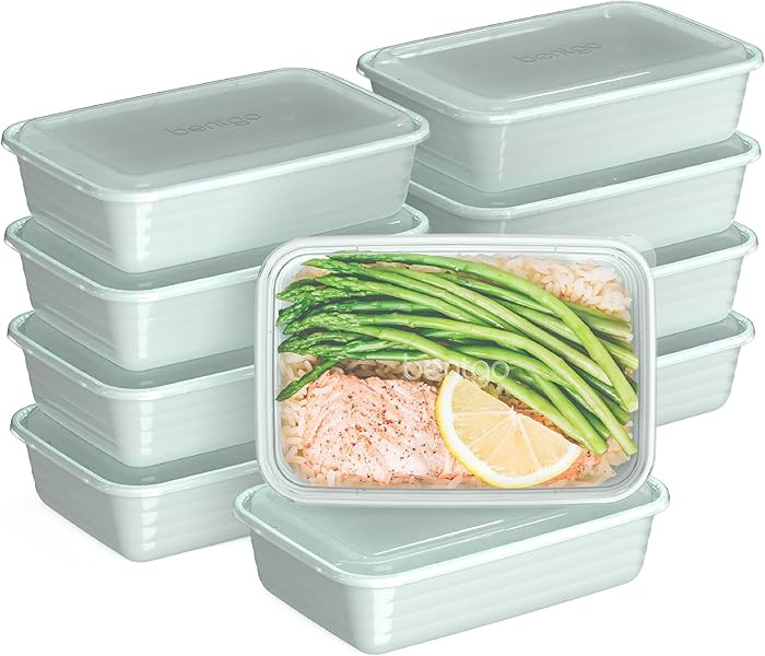 Bentgo Prep - 20-Piece 1-Compartment Reusable Meal Prep Containers with Lids, PFAS & BPA Free Mat... | Amazon (US)