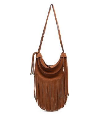 Farm Rio Fringe Banana Small Suede Hobo Bag | Bloomingdale's (US)