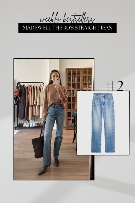 #2 bestseller - Madewell the 90’s straight jeans 

- on sale, wearing 23 standard

#LTKstyletip #LTKsalealert