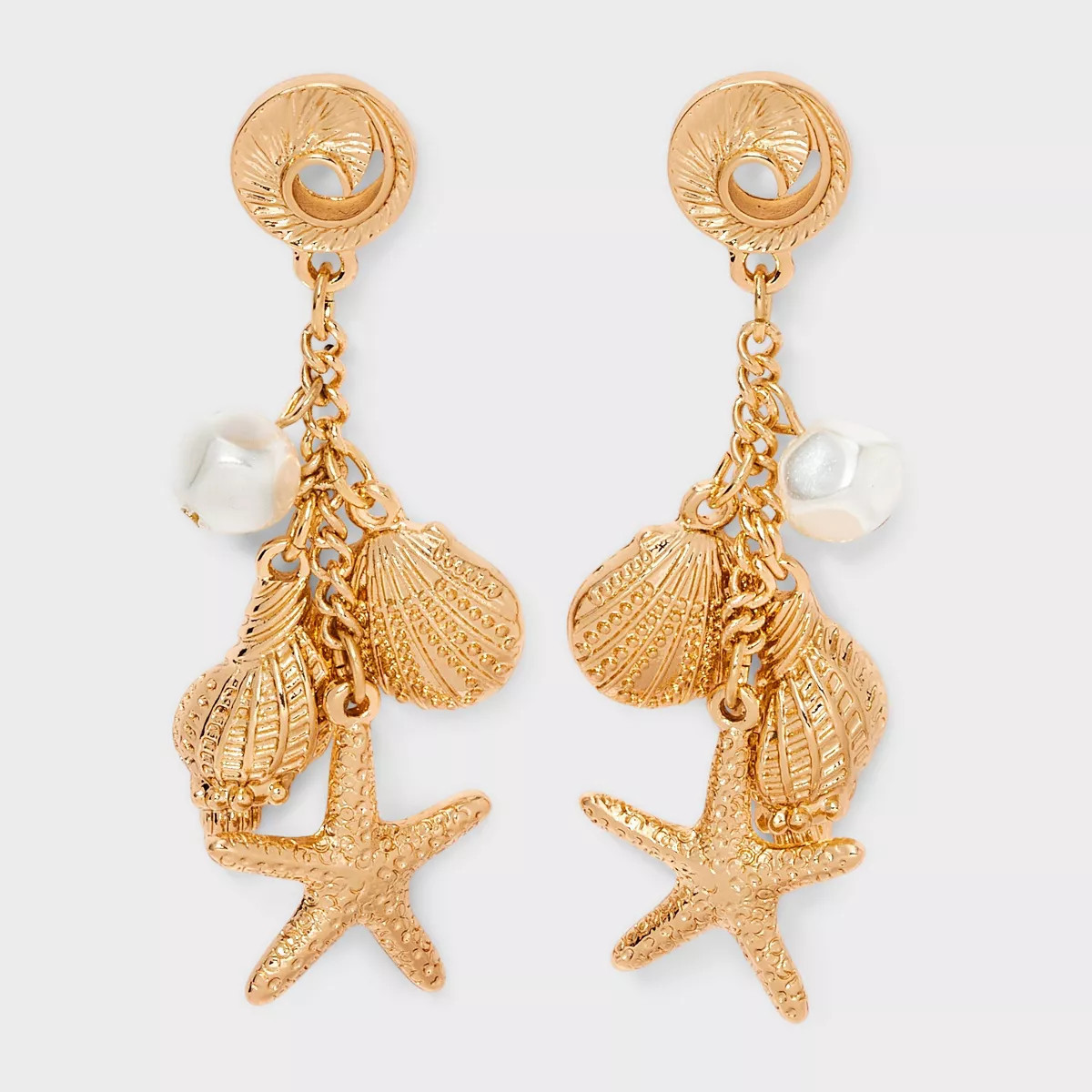 Sealife Rainfall Drop Earrings - A New Day™ Gold | Target