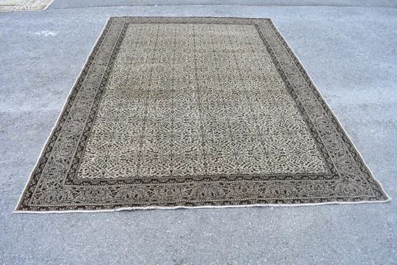 vintage rug large area rug oriental rug turkish rug Free Shipping 6.5 x 9.3 ft deorative rug area... | Etsy (US)