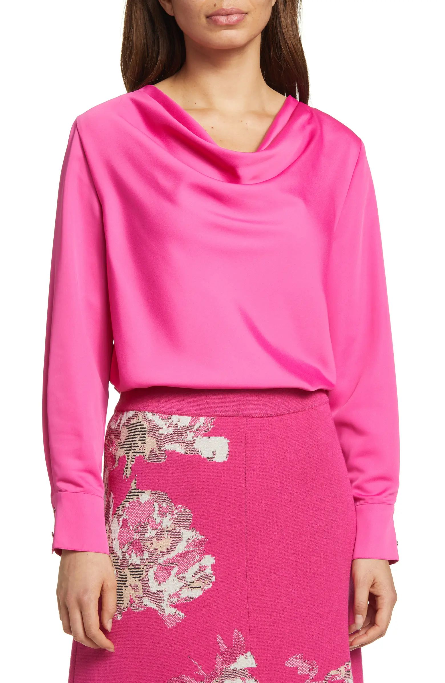 Misook Cowl Neck Crêpe de Chine Top | Nordstrom | Nordstrom