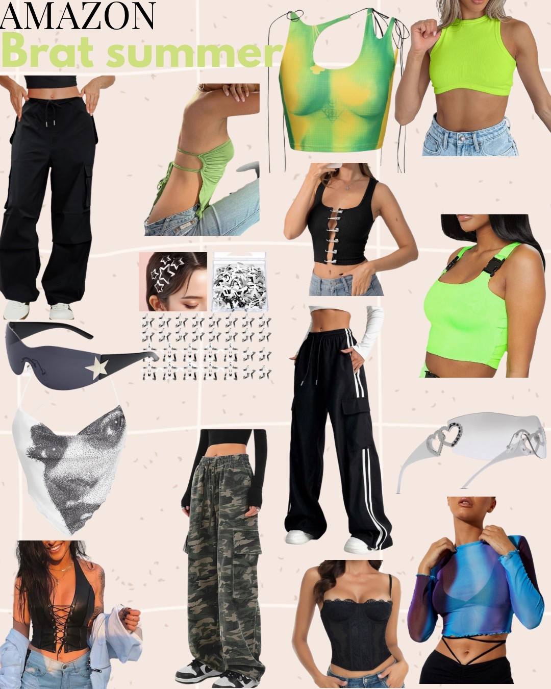 Brat summer. Charli XCX summer concert outfit. Y2K style. Concert outfit. Amazon fashion.

#LTKParties #LTKStyleTip #LTKFindsUnder50