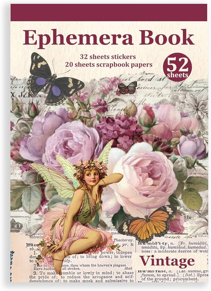 Vintage Sticker Book, 32 Sheets 496 Pcs Vintage Aesthetics Stickers & 20 Sheets Washi Paper for J... | Amazon (US)
