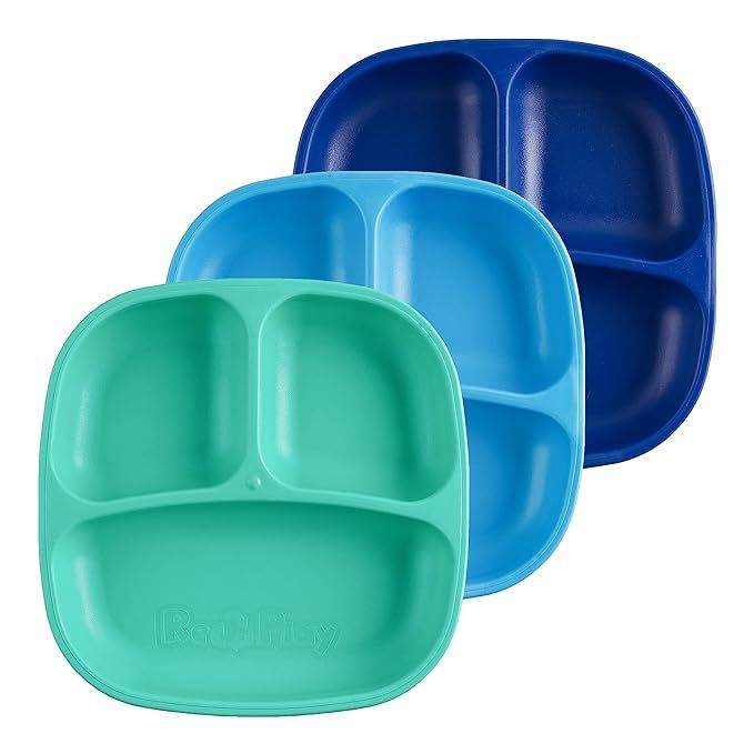 RE-PLAY Made in USA Toddler Feeding Divided Plates with Deep Sides and Three Compartments for Eas... | Amazon (US)