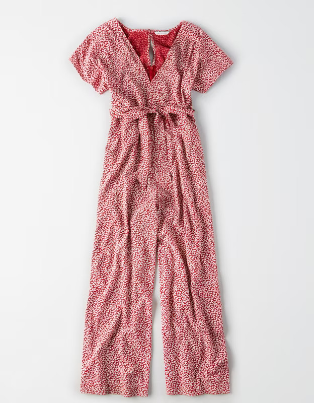 AE Deep V-Neck Jumpsuit | American Eagle Outfitters (US & CA)