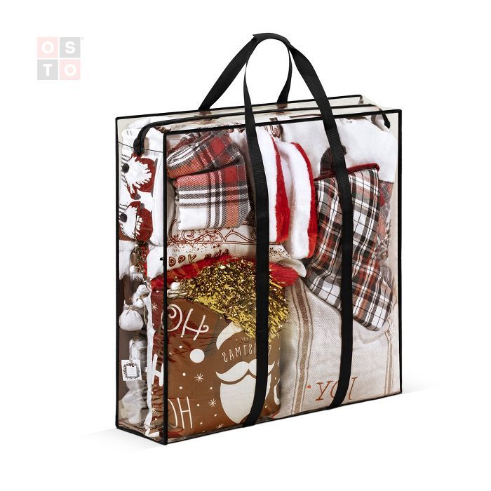 OSTO Holiday Accessory Bag Holds Various Holiday Accessories; Bag Is of Clear PVC, Has Durable Zi... | Target