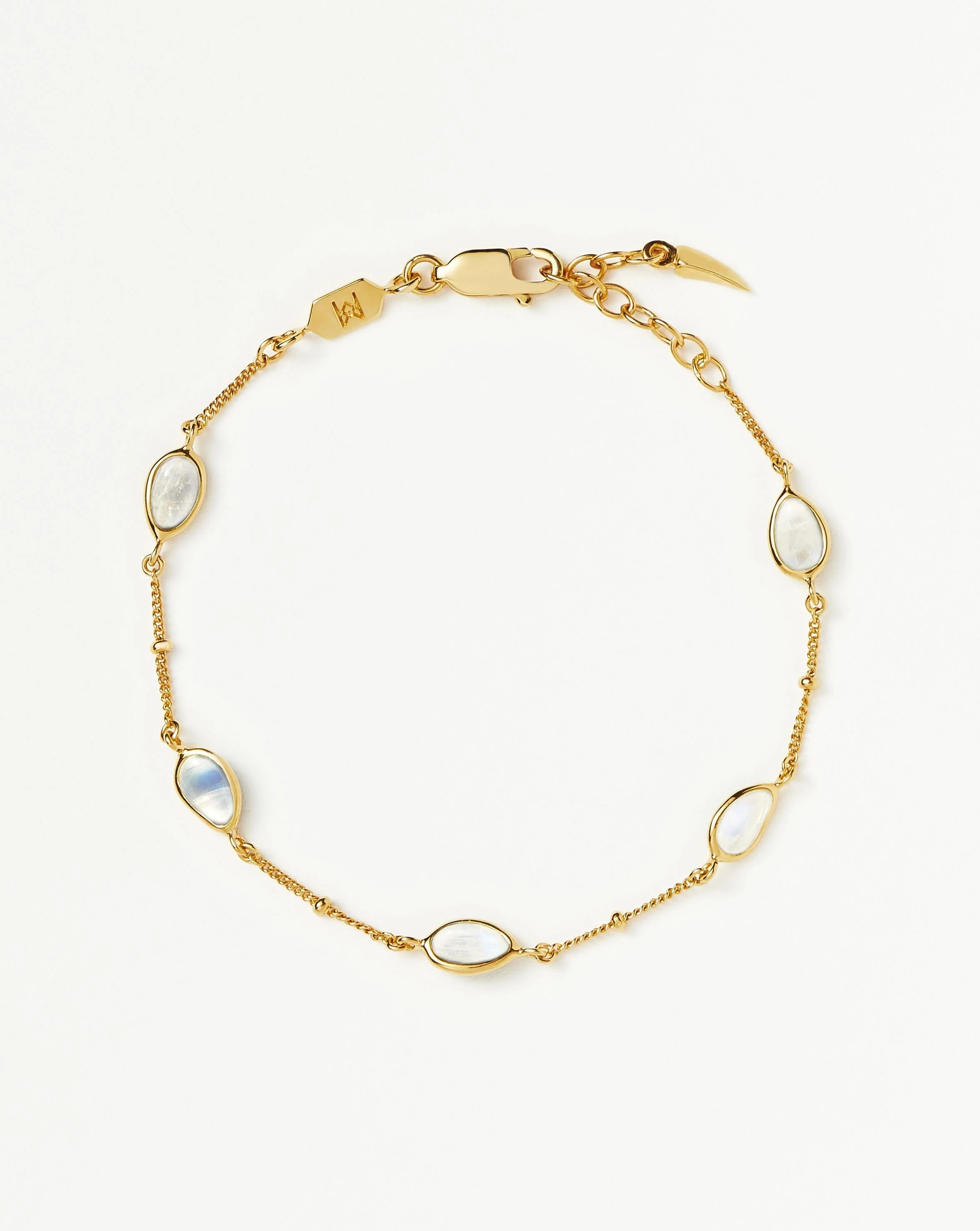 Magma Gemstone Charm Bracelet - Gold/Moonstone | Missoma UK