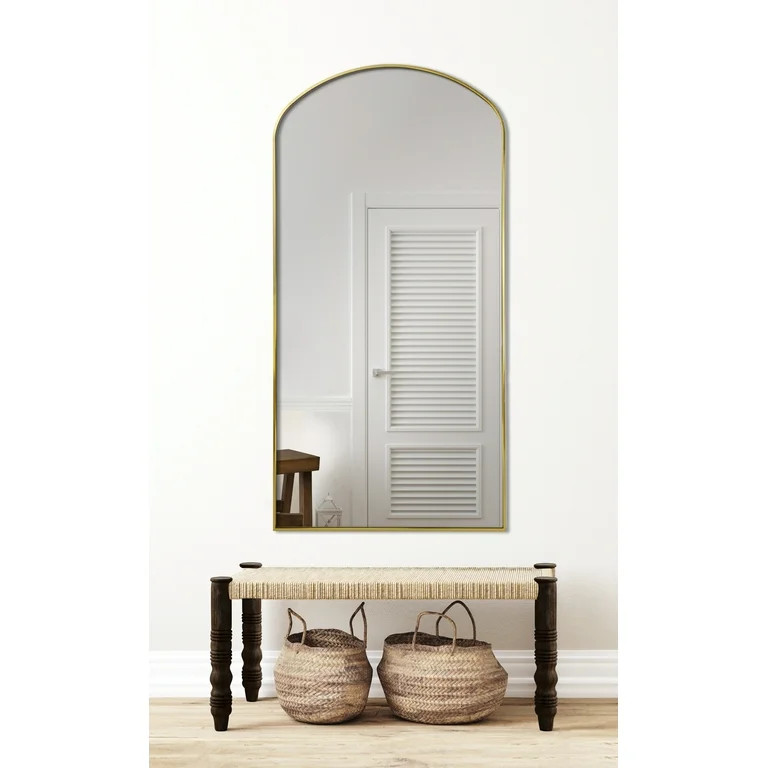 Better Homes & Gardens 30x60 Gold Arched Large Full-Length Floor Mirror for Bedroom or Entryway -... | Walmart (US)