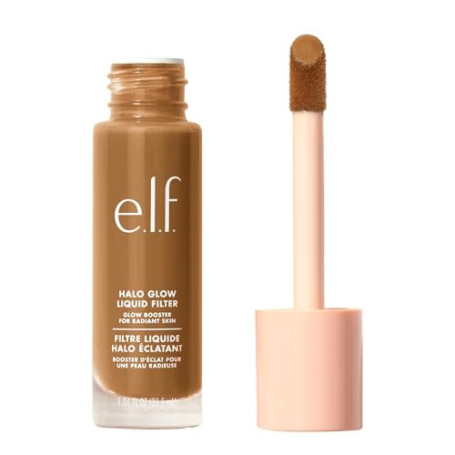 e.l.f. Halo Glow Liquid Filter, Complexion Booster For A Glowing, Soft-Focus Look, Infused With Hyaluronic Acid, Vegan & Cruelty-Free, 5.5 Medium/Tan | Amazon (US)