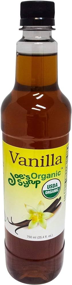 Joe’s Syrup Organic Flavored Syrup, Organic Vanilla, 750 ml | Amazon (US)