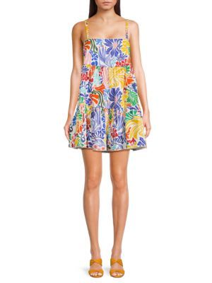 Borgo de Nor Aree Tiered Print Mini Dress on SALE | Saks OFF 5TH | Saks Fifth Avenue OFF 5TH