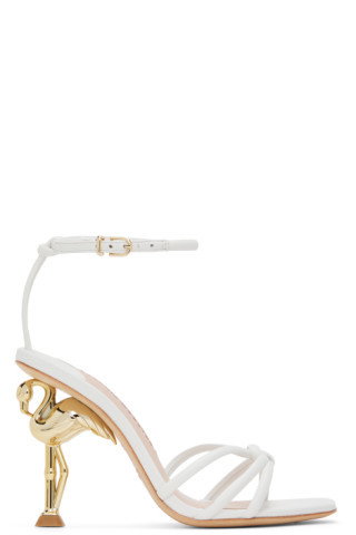 Sophia Webster - White Flo Flamingo Heeled Sandals | SSENSE