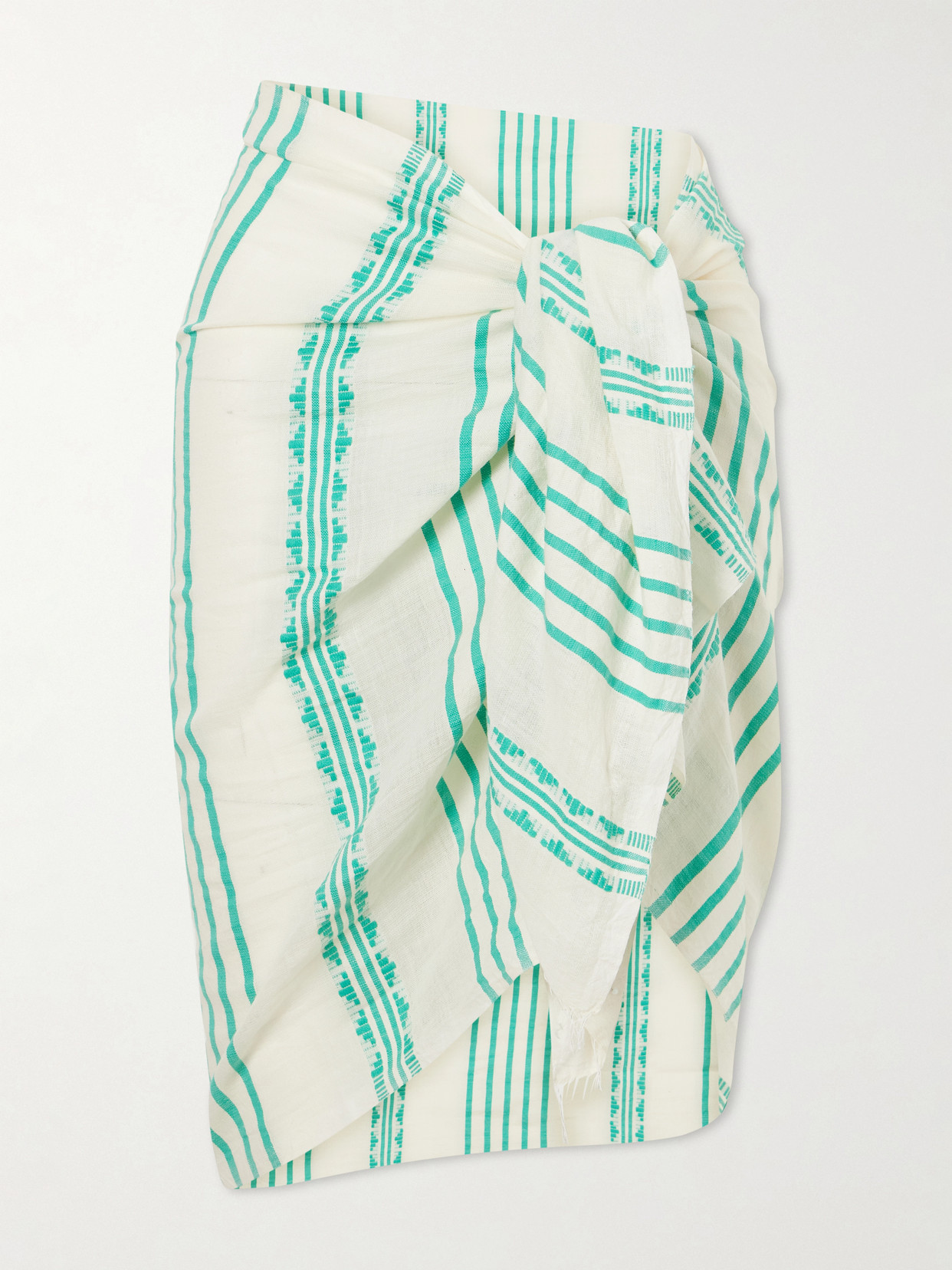 lemlem - Lema Striped Cotton Cover-up - Green | NET-A-PORTER (US)