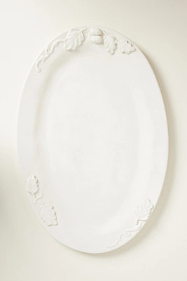 Oak Leaf Stoneware Turkey Platter | Anthropologie (UK)