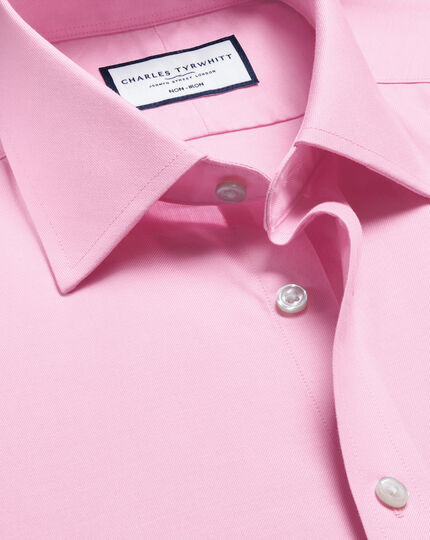 Non-Iron Twill Shirt - Pink | Charles Tyrwhitt
