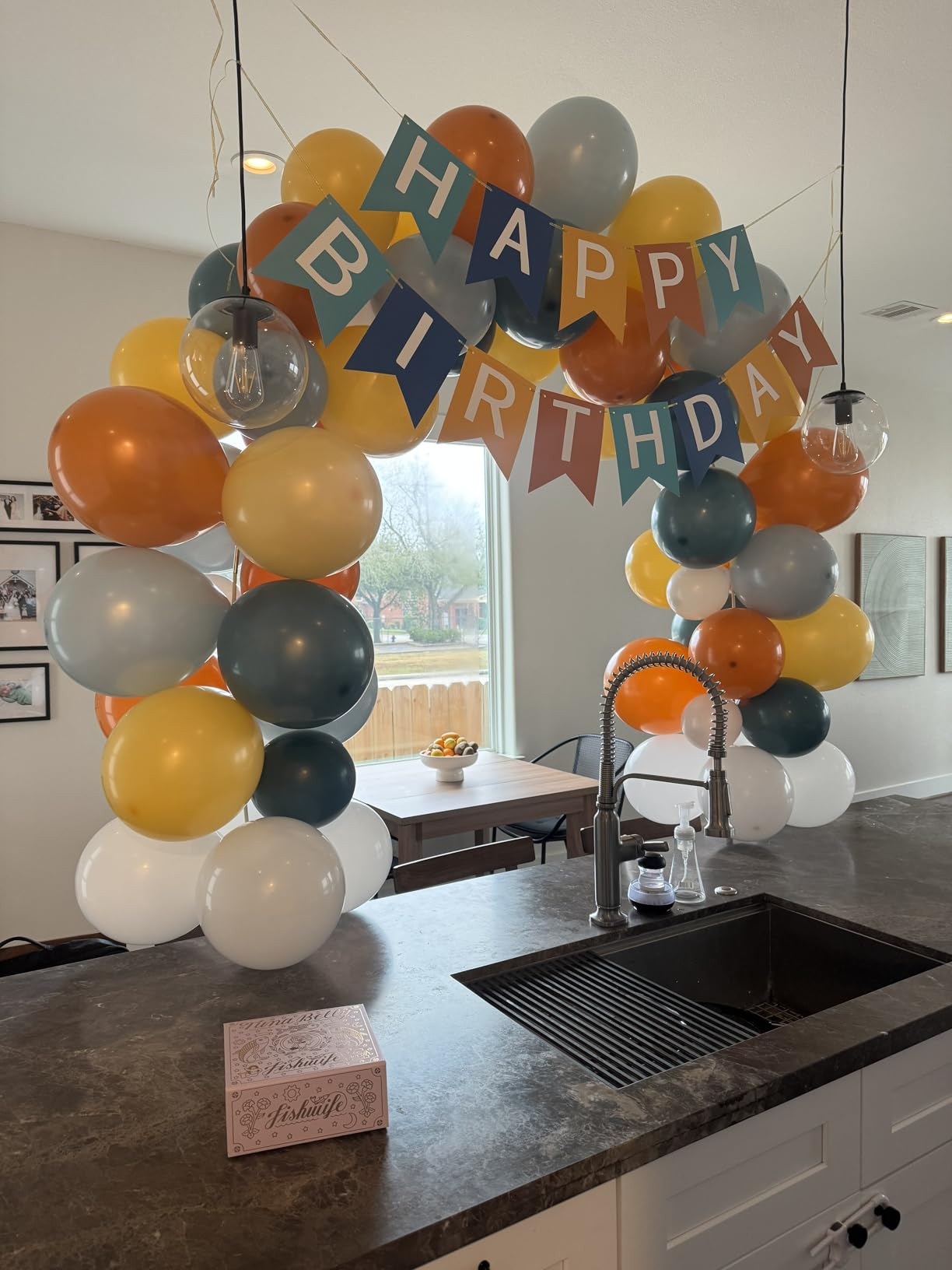 Retro Blue Yellow Orange Balloons, 12 Inch here come balloons Blue and Orange Balloons for Fall T... | Amazon (US)