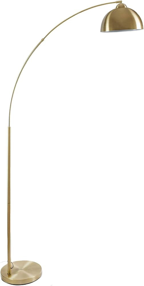 Archiology Arc Floor Lamp, 79" Height Gold Brass Floor Lamp Curved, and Metal Dome Shade with Glo... | Amazon (US)
