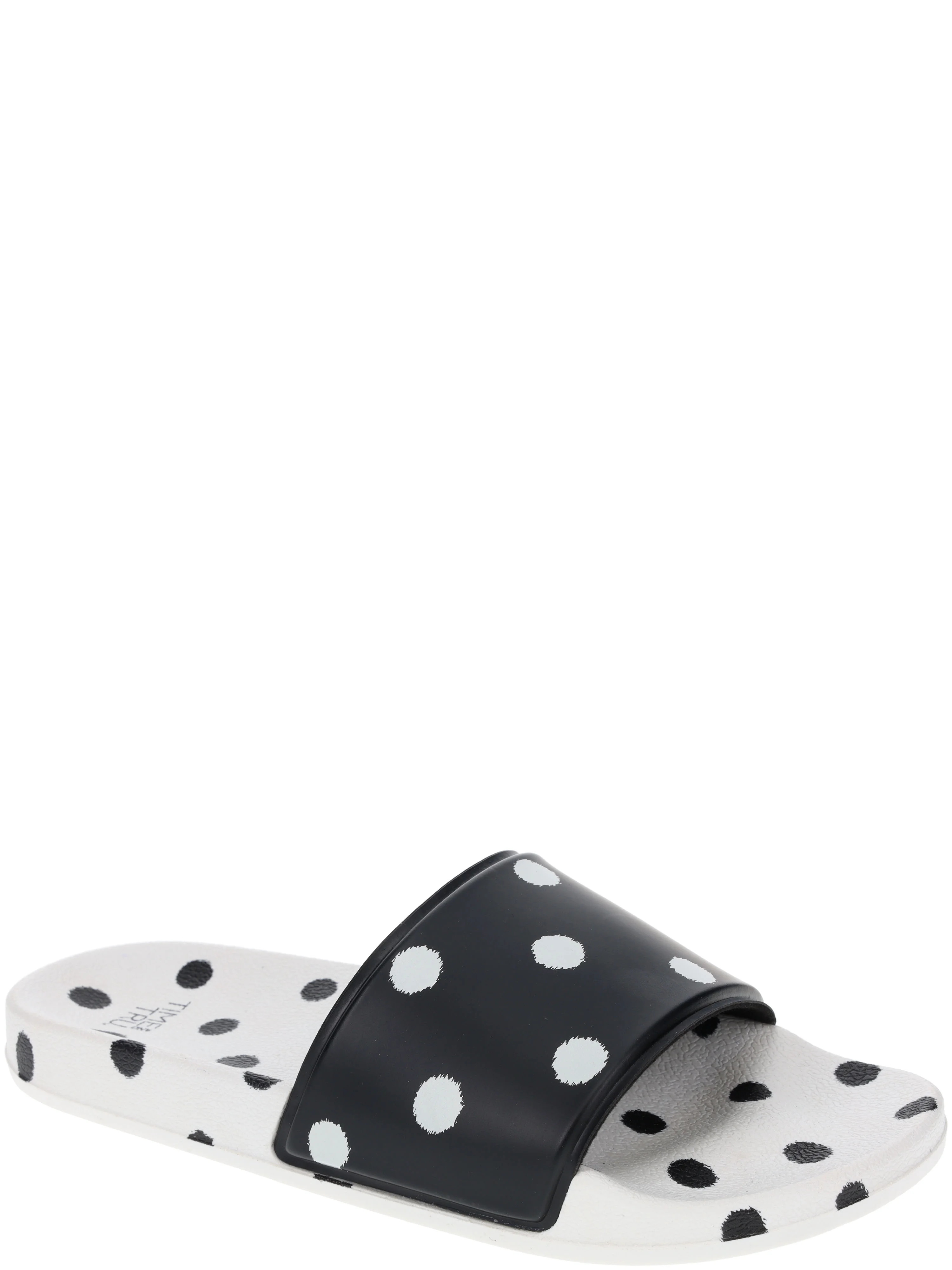 Time and Tru Womens Pool Slides Polka Dot, Sizes 7-11 | Walmart (US)