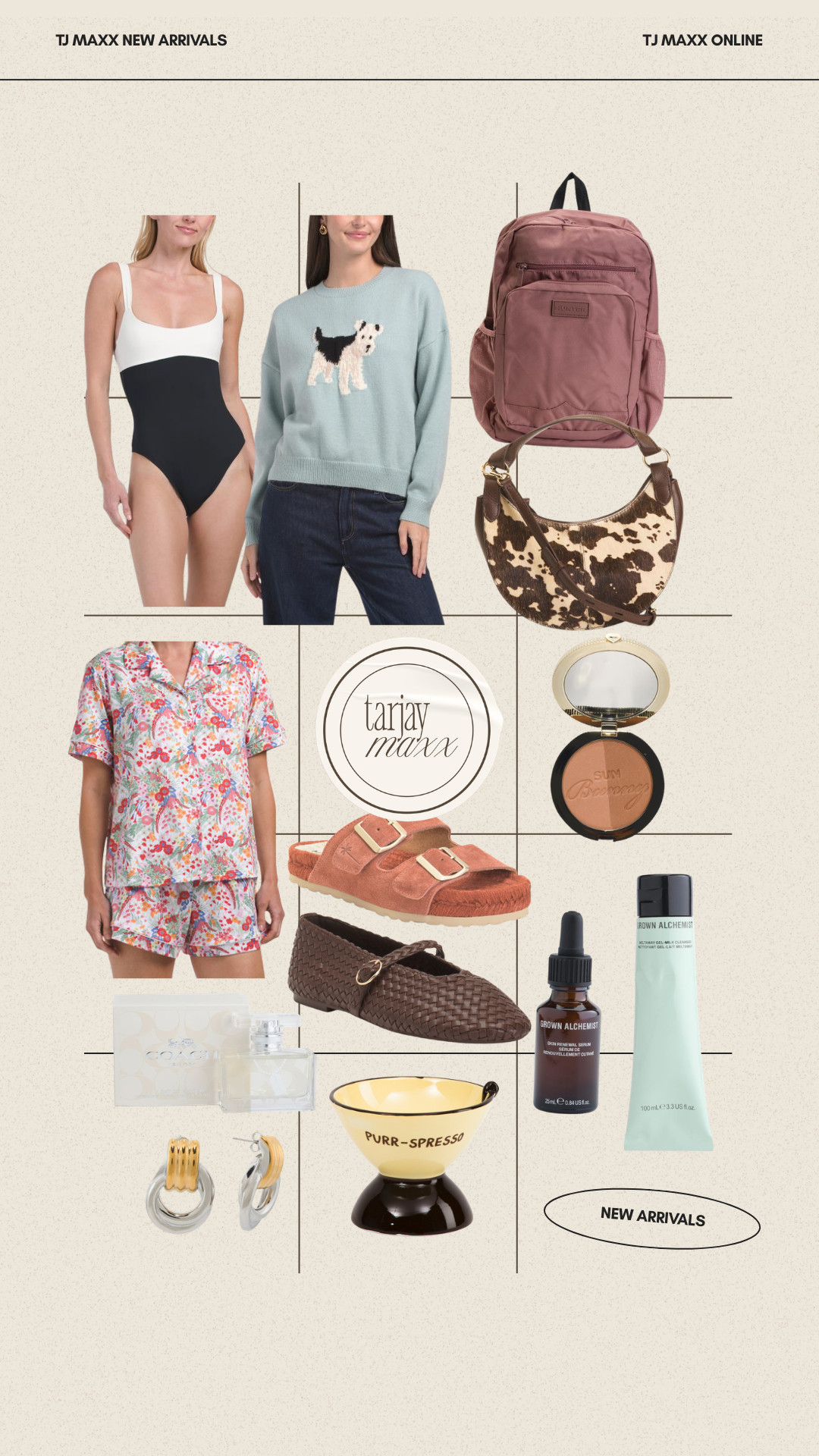 TJ Maxx online new arrivals are looking way too good right now 🤎 From summer outfits and vacation outfits to beauty finds, accessories, and travel-ready favorites, there are so many hidden gems online. That cow print bag is calling my name, and the woven flats, sandals, and beauty finds are perfect for summer!

wedding guest dress summer, summer outfits, fathers day gift guide, summer dresses, country concert outfits, date night outfits, business casual workwear, work outfits, vacation outfits beach, travel outfits, vacation outfits beach, travel outfits, TJ Maxx finds, online shopping, handbag finds, beauty favorites, summer accessories
 

 #LTKootd #LTKHome #LTKBeauty