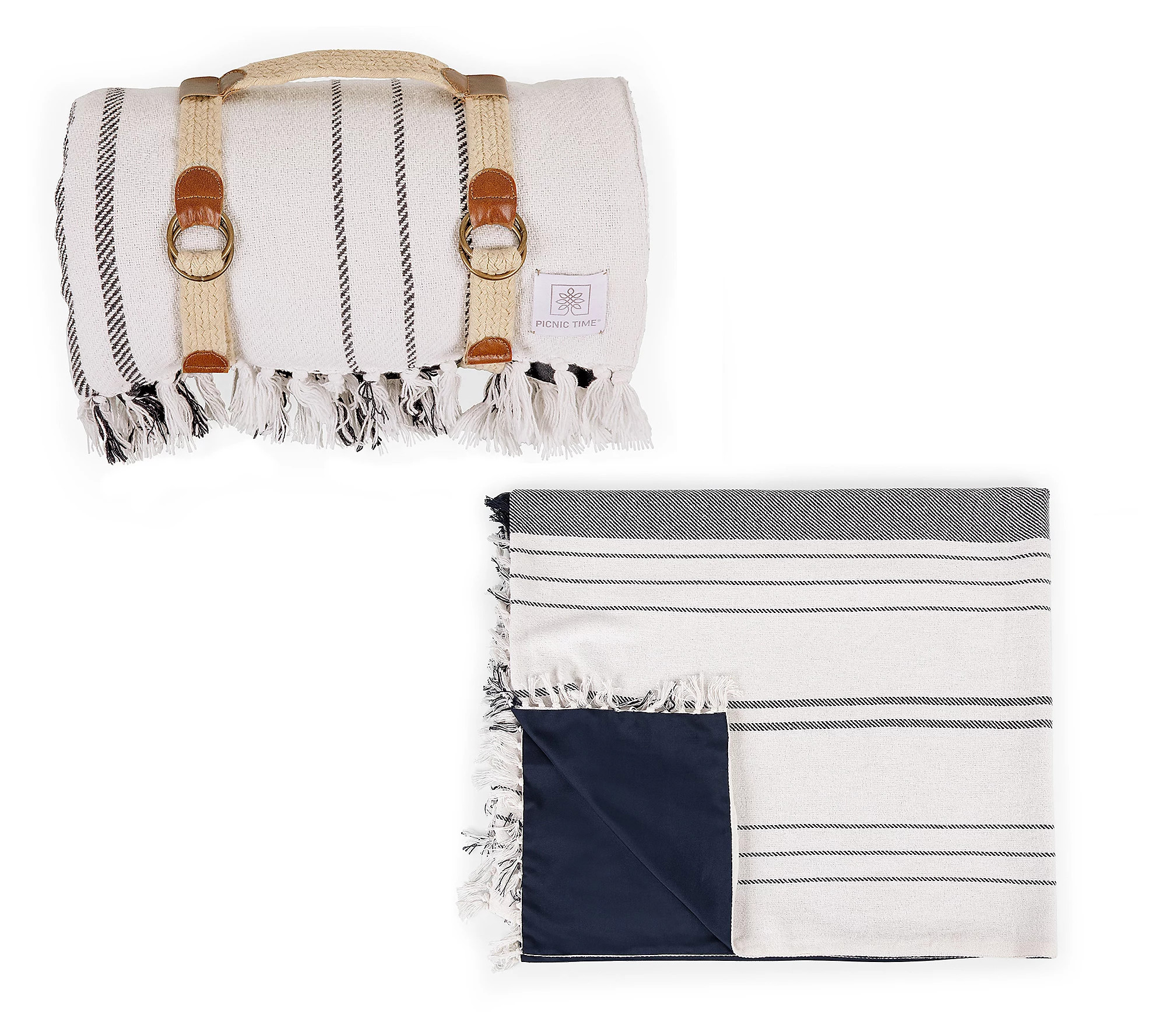 Picnic Time Montecito Outdoor Picnic Blanket wi h Harness | QVC