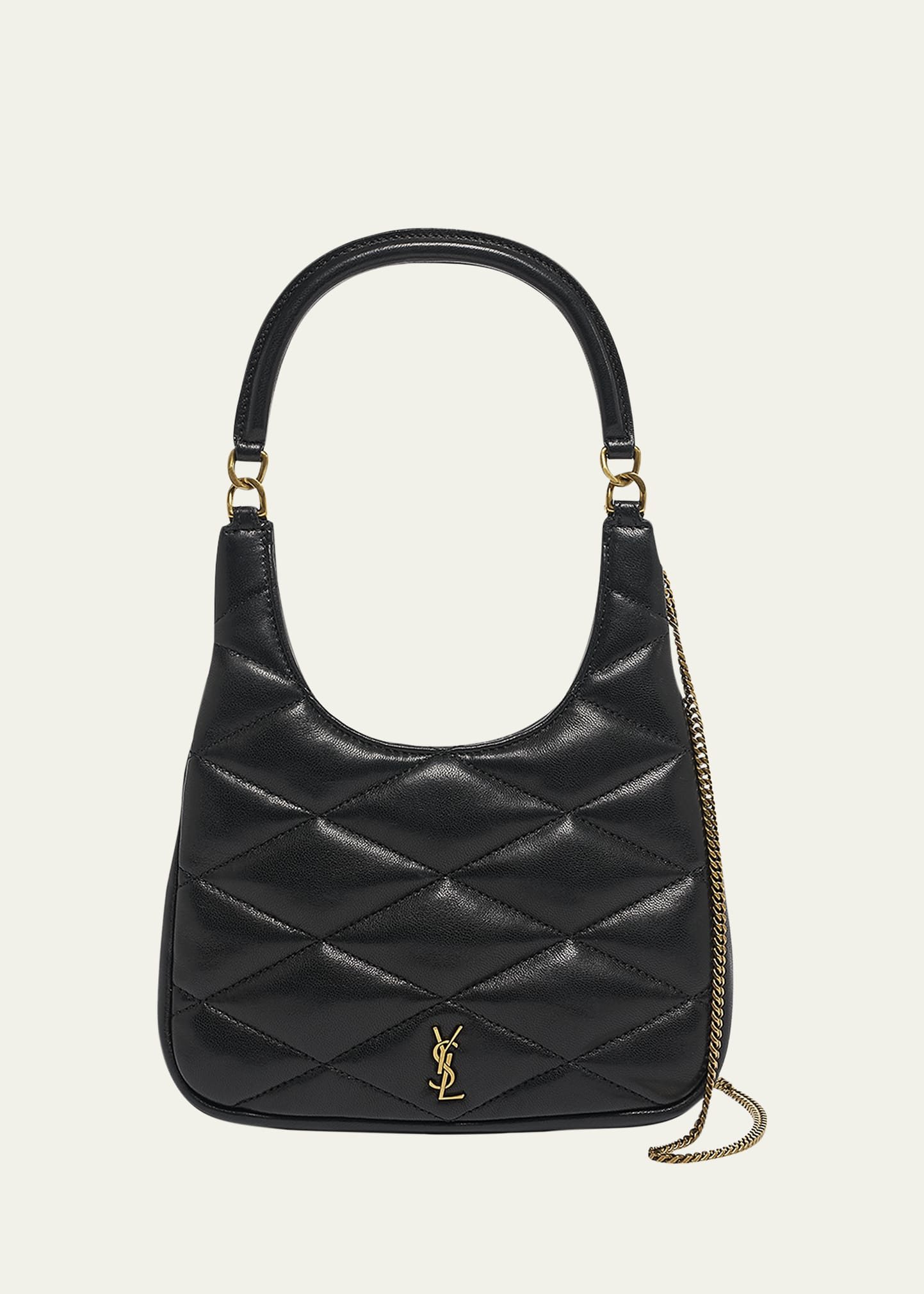 Saint Laurent Sade Mini YSL Hobo Bag in Quilted Lambskin | Bergdorf Goodman