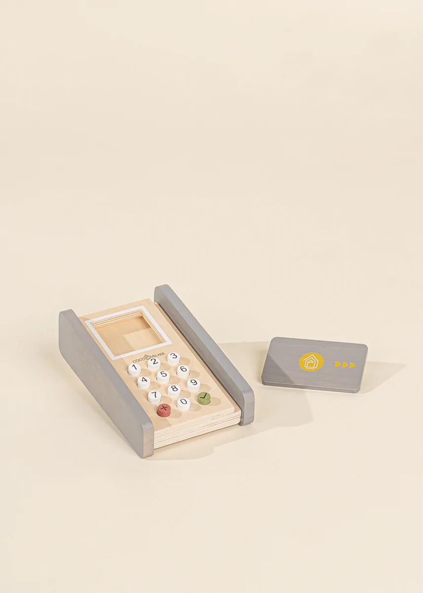 Wooden Payment Machine - GREY | Coco Village