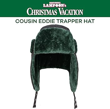 National Lampoon's Christmas Vacation Cousin Eddie Faux Fur Trapper Hat, Green, One Size | Amazon (US)