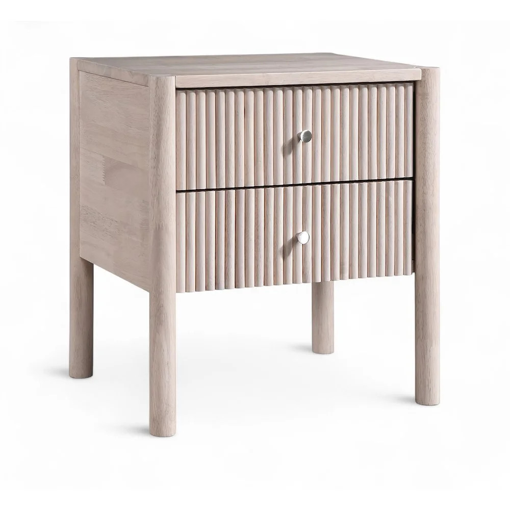 Meridian Furniture Kivo Natural Solid Wood Nightstand | Walmart (US)