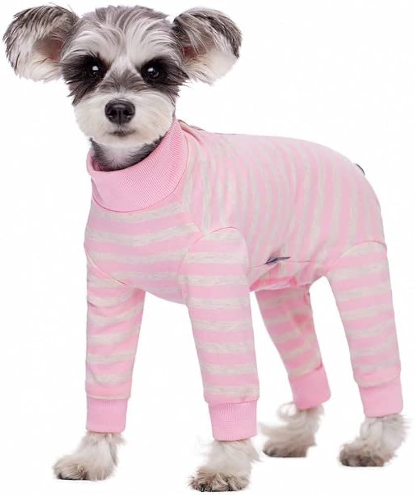 Dog Striped Recovery Suit, Puppy After Surgery Onesie for Female Male Dogs, Dogs Cats Long Sleeve... | Amazon (US)