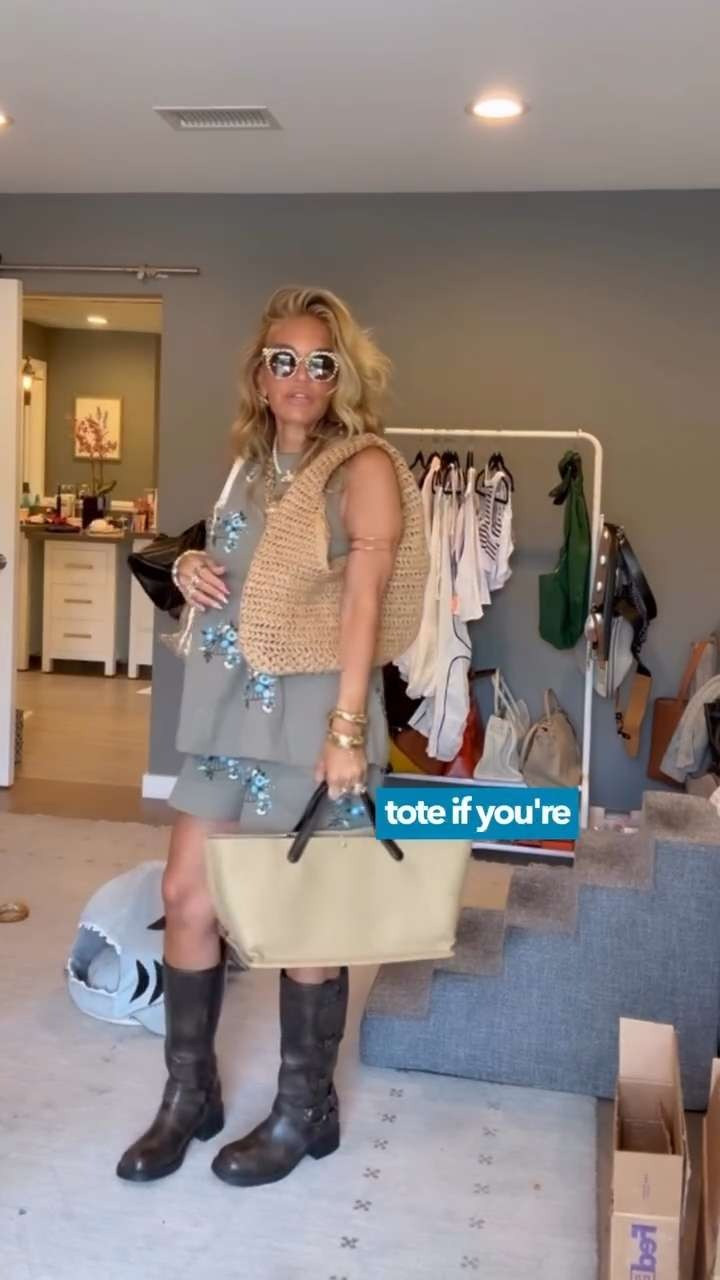 Just me, a few bags, and my husband making his debut 😂 Fashion decisions are serious business around here. Which bag wins this round in your eyes?! 

 #LTKStyleTip