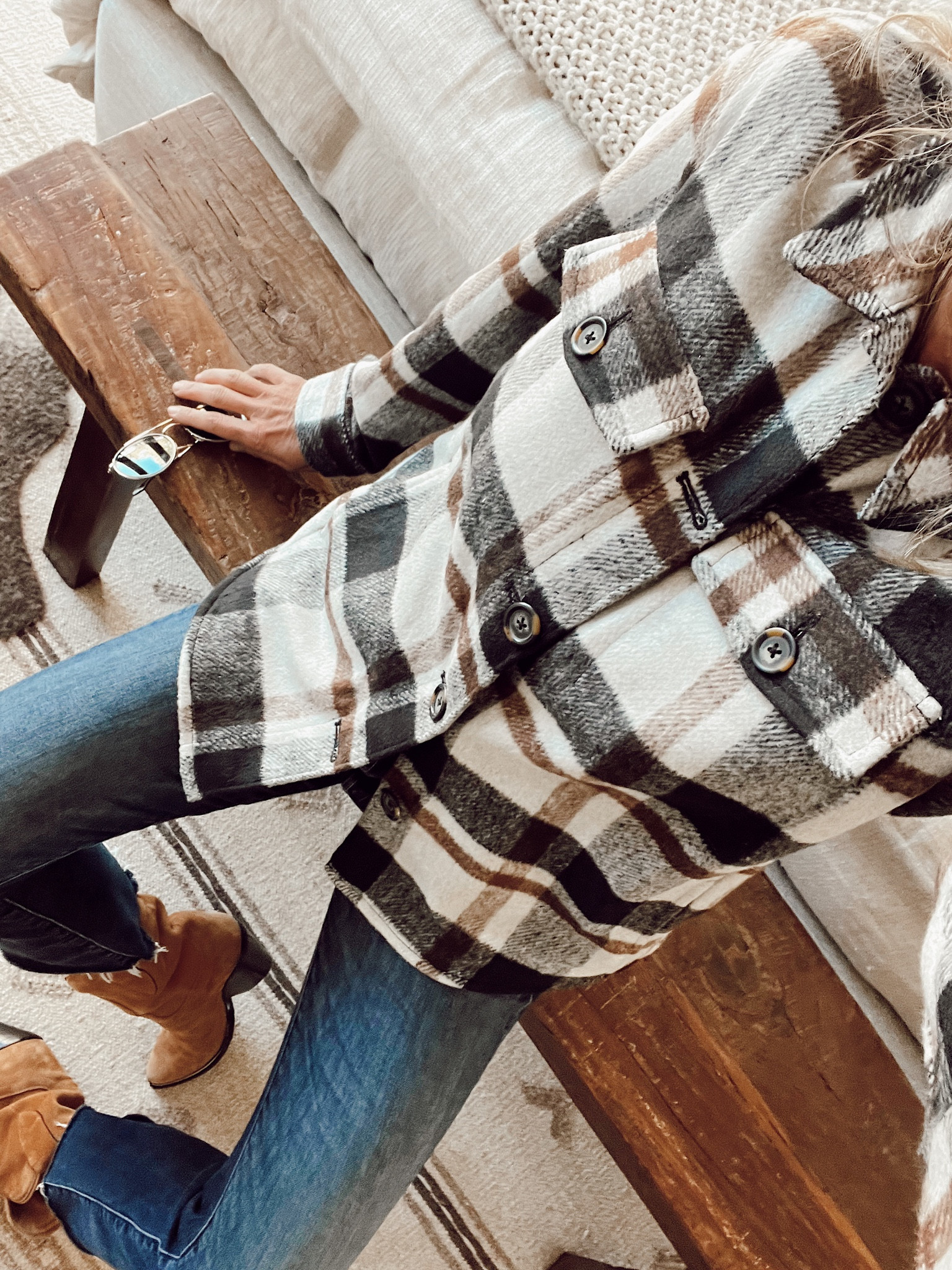 Plaid shirt jacket from Nordstrom! Love that you can wear this one layered with a T-shirt under or solo! I’m just under 5-7 for reference 

#LTKstyletip #LTKfindsunder100