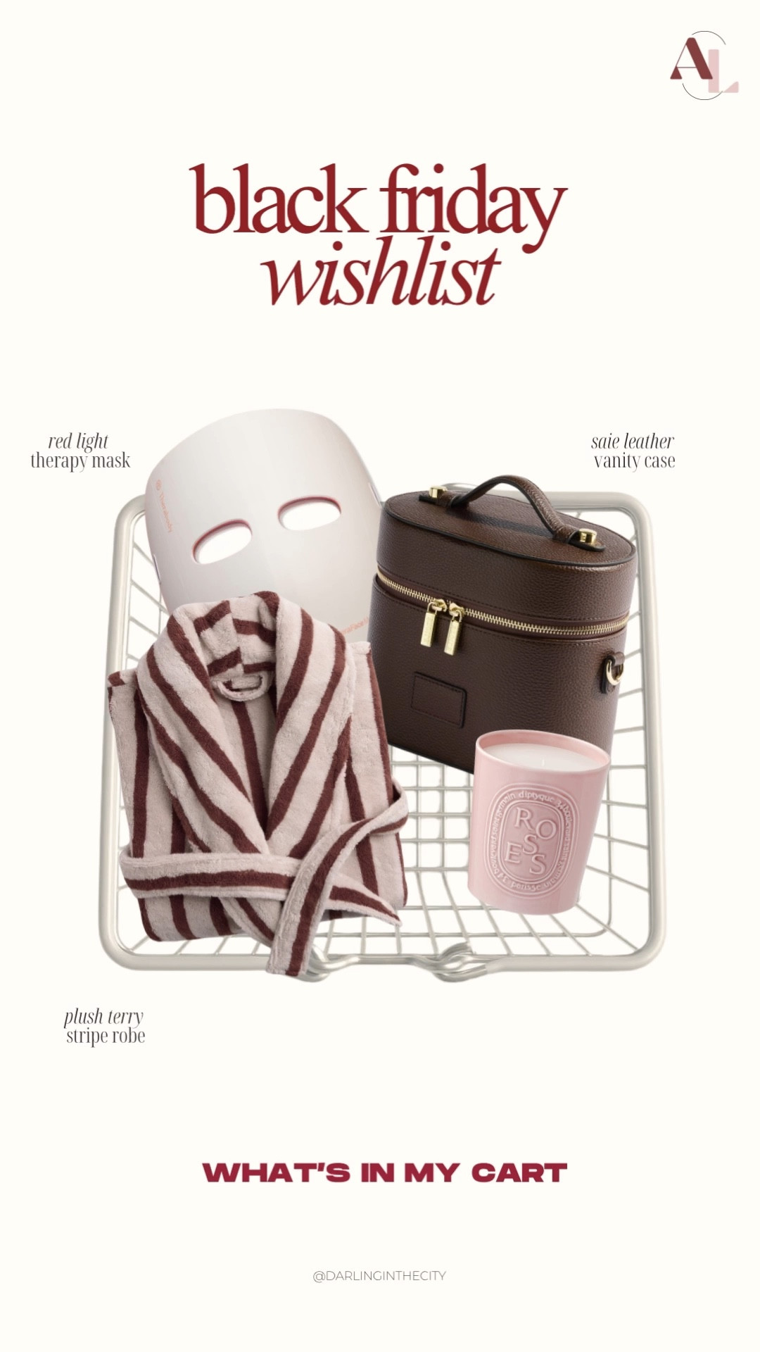 some beauty & self care things I’m planning on buying for Black Friday:
- red light therapy mask (ON SALE!!! 🚨I’ve been eyeing this Theraface Mask Glo one for a while!)
- cozy plush robe
- round leather vanity case
- bougie small candle

#LTKGiftGuide #LTKBeauty #LTKCyberWeek