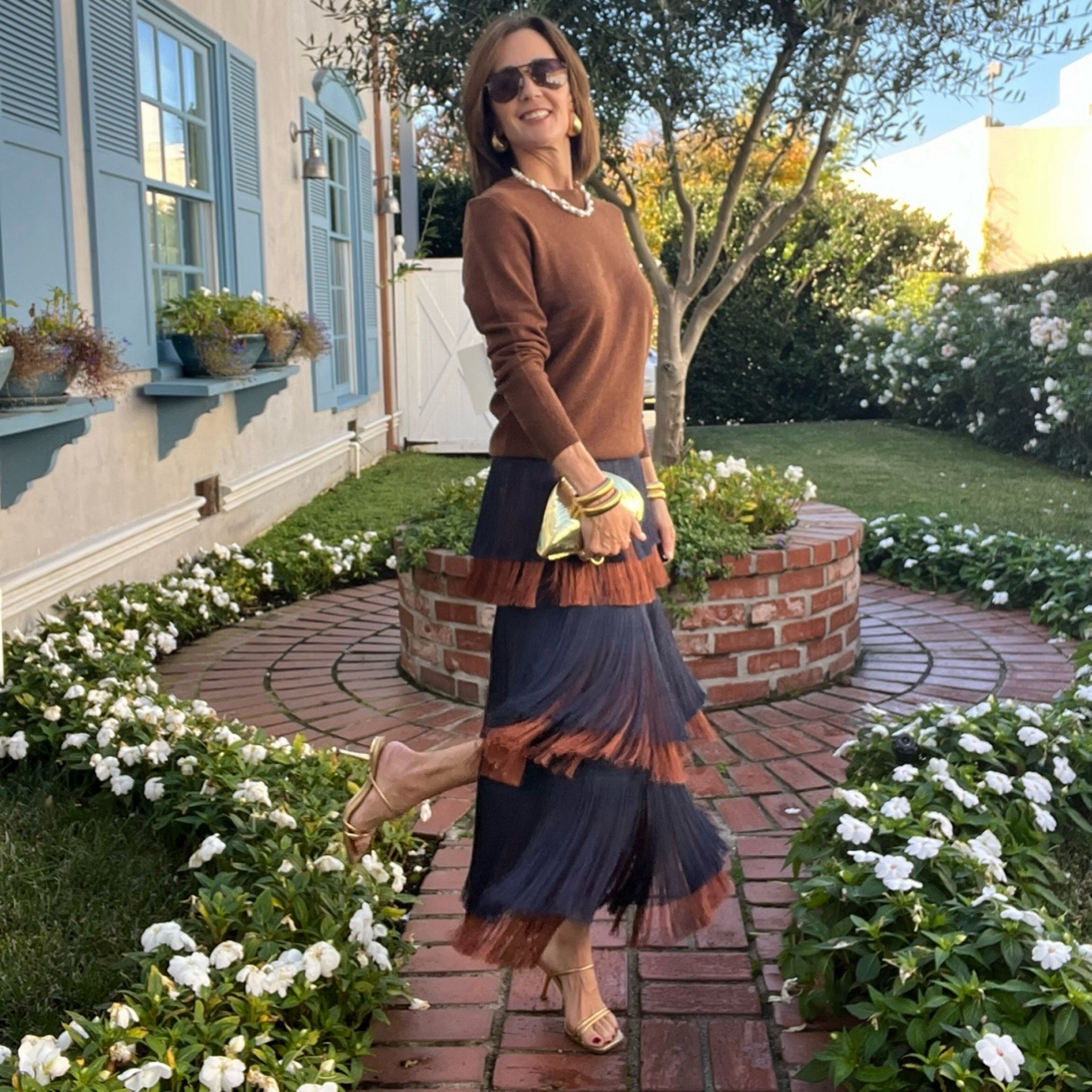 Fringe is in! This dynamite skirt is soo much fun to wear and can be styled so many ways! Here with a basic crewneck sweater, make it a bit more casual and fun! 
Tip: I have a men’s sweater on ..the color matches perfect! Don’t be afraid to shop the men’s dept! This wil had so much more variety to your wardrobe! Especially for layering your outfits. 
xNYWS

#LTKworkwear #LTKover40 #LTKstyletip