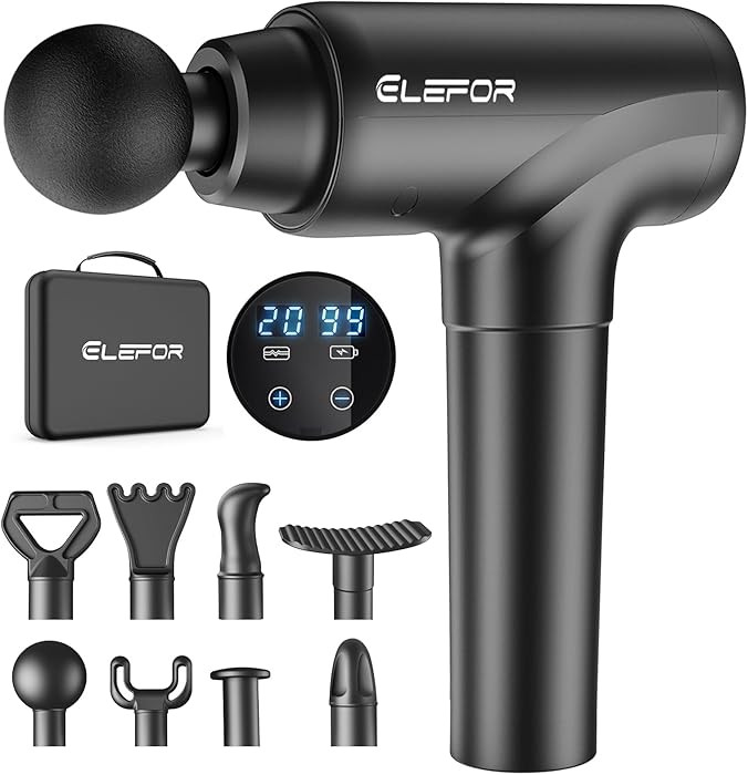 Elefor Massage Gun Deep Tissue,Percussion Back Massager Gun for Athletes Muscle Massage Gun for P... | Amazon (US)