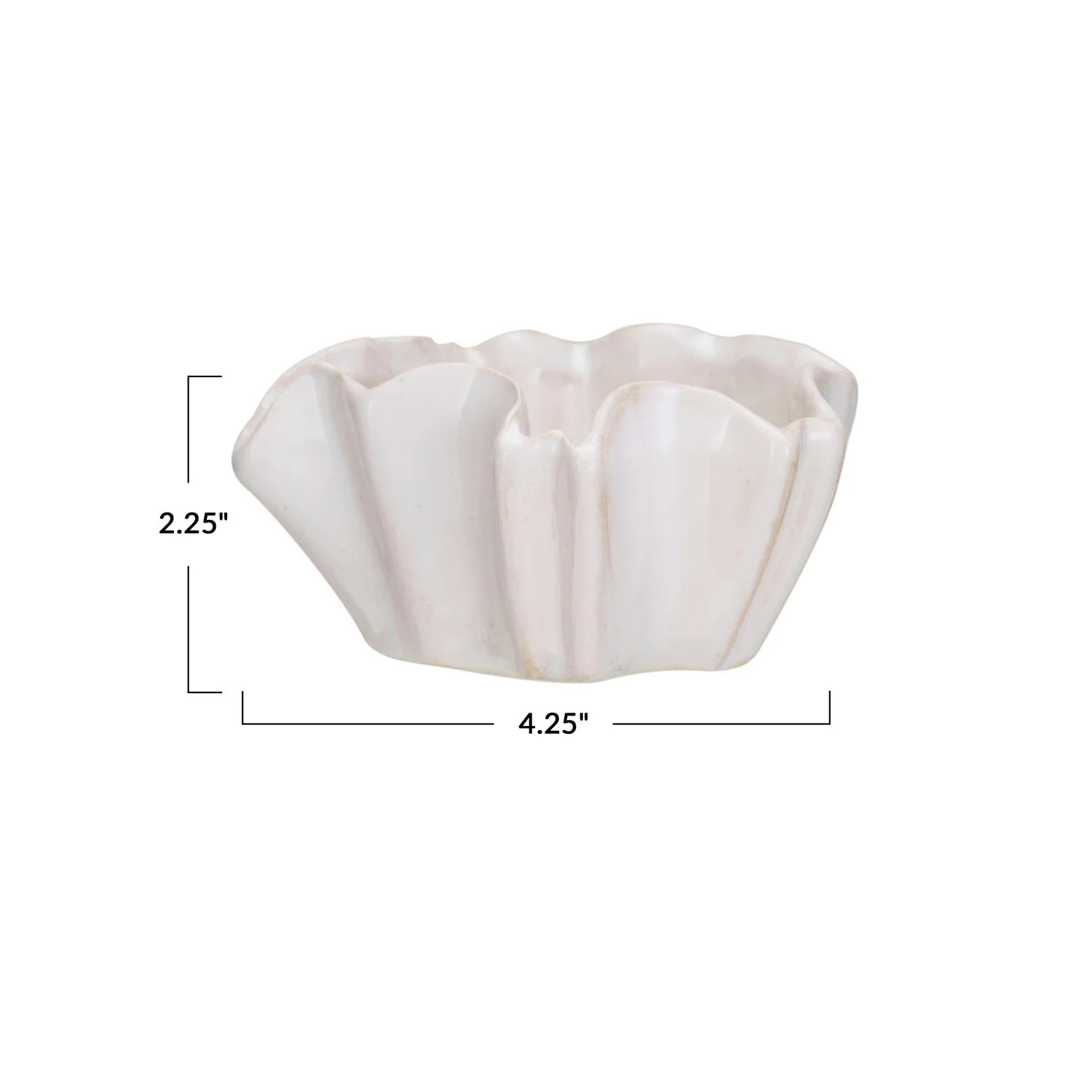 Stoneware Pleated Planter Pot | Auden & Avery