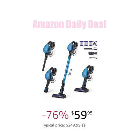 Amazon daily deal!!!!!! 

#vacuum
#deal
#amazonsale
#majorsale 


#LTKunder100 #LTKxPrimeDay